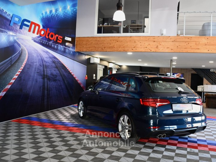 Audi A3 Sportback S-Line 40 TFSI 190 Quattro S-Tronic GPS TO Keyless Si&egrave;ges &Eacute;lectriques Drive LED Cam&eacute;ra JA 18 Bleu Cosmos - 34