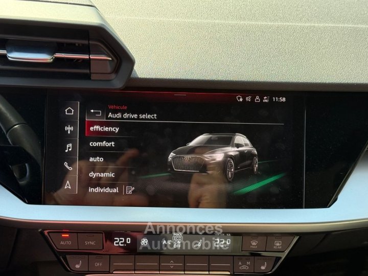Audi A3 Sportback 14 40 tfsie 204 ch phev hybrid 257kwh s line s-tronic - 21