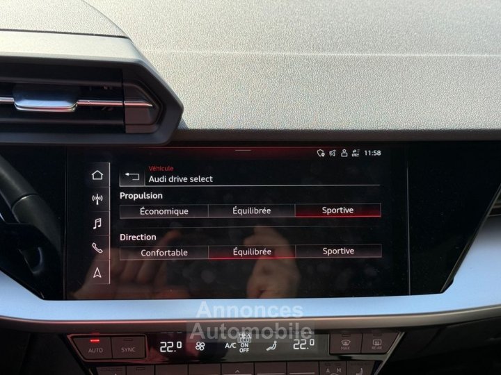Audi A3 Sportback 14 40 tfsie 204 ch phev hybrid 257kwh s line s-tronic - 22