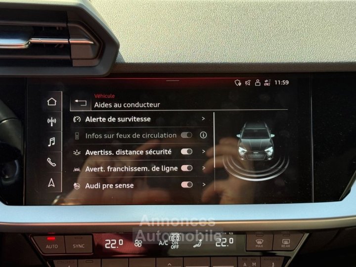 Audi A3 Sportback 14 40 tfsie 204 ch phev hybrid 257kwh s line s-tronic - 23
