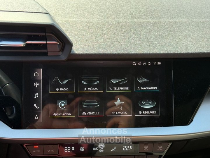 Audi A3 Sportback 14 40 tfsie 204 ch phev hybrid 257kwh s line s-tronic - 25