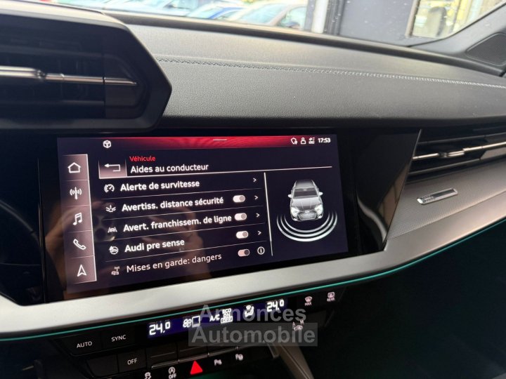 Audi A3 Sportback 35 TDI 150 S tronic 7 S Line CAMERA / KEYLESS / DRIVE SELECT / CARPLAY / LUMIERE D'AMBIANCE / PARK ASSIST / VIRTUAL / PALETTES - 35