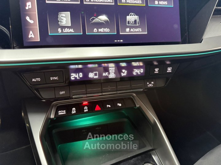 Audi A3 Sportback 35 TDI 150 S tronic 7 S Line CAMERA / KEYLESS / DRIVE SELECT / CARPLAY / LUMIERE D'AMBIANCE / PARK ASSIST / VIRTUAL / PALETTES - 37