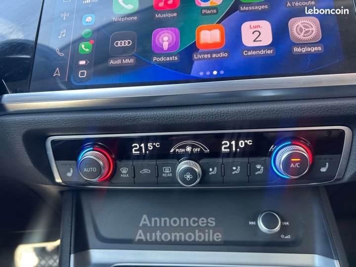 Audi Q3 15l 35 tfsi 150ch design apple carplay sans fil %2B sieges chauffants radars av-ar - 22