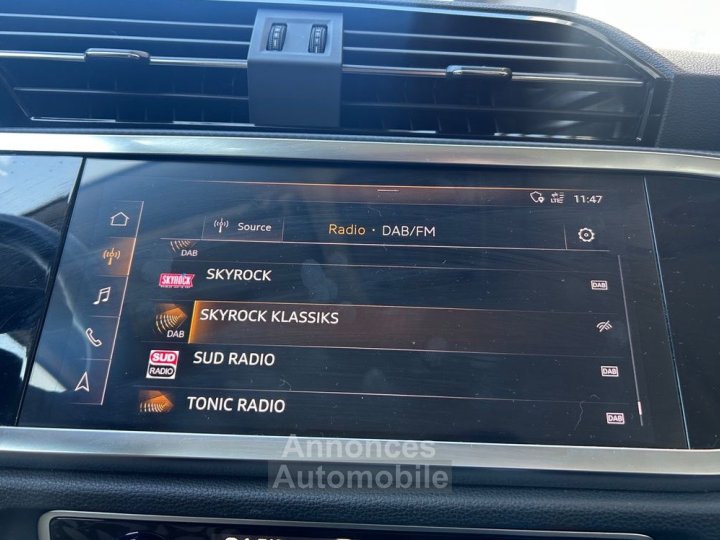Audi Q3 15l 35 tfsi 150ch design apple carplay sans fil %2B sieges chauffants radars av-ar - 30