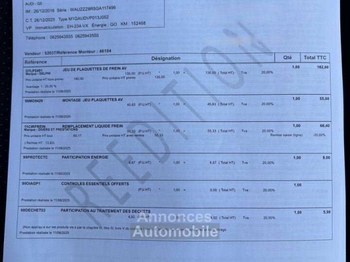 Audi Q5 20 TDI 190ch S-Line Quattro S-Tronic 7 GPS Cam&eacute;ra Entretien a jour - 37