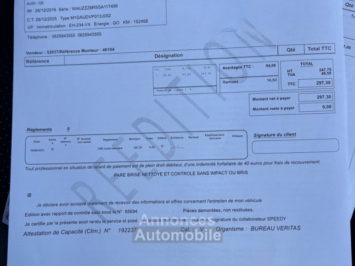 Audi Q5 20 TDI 190ch S-Line Quattro S-Tronic 7 GPS Cam&eacute;ra Entretien a jour - 38