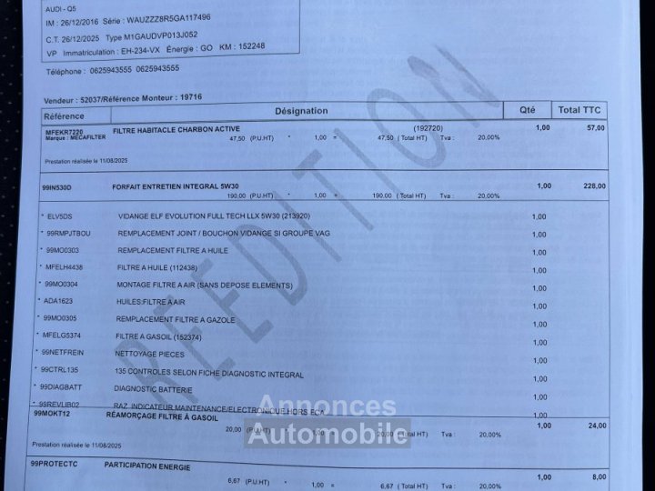 Audi Q5 20 TDI 190ch S-Line Quattro S-Tronic 7 GPS Cam&eacute;ra Entretien a jour - 39