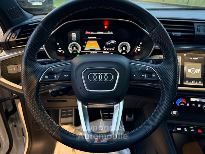 Audi Q3 Sportback 45 TFSi e 245ch S Line Tronic6 2&egrave;me main ? Entretien complet Toit Ouvrant JA 19 LED Sound System Cockpit%2B Cuir Sport Chauffant Pack Black Cam&eacute;ra Key - 9