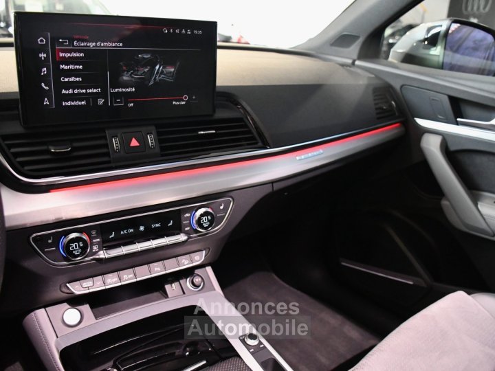 Audi Q5 S-Line 40 TDI 204 Quattro S-Tronic GPS Virtual ACC Offroad Bang Olufsen TO Hayon Lane Lumi&egrave;re D&rsquo;Ambiance JA 20 - 25