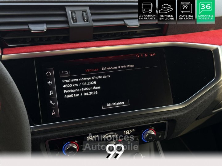 Audi RS Q3 Sportback RSQ3 SPORTBACK 400CH 25 TFSI IMMAT FRANCE ECHAPPEMENT SPORT LIVRAISON REPRISE FINANCEMENT CRY - 19