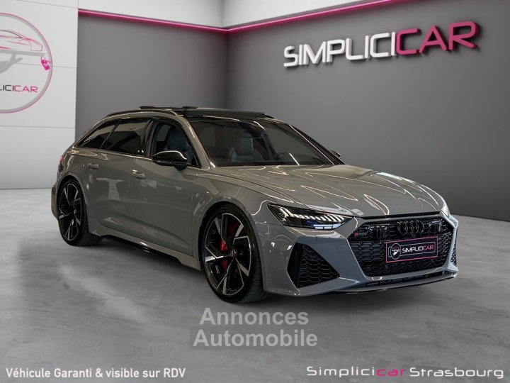 Audi RS6 AVANT V8 40 TFSI 600 Tiptronic 8 Quattro SUIVI - LASER - FREINS CERAMIQUE - CAM360 3D - TOIT OUVRANT - KEYLESS GO - PACK ASSIST - 1