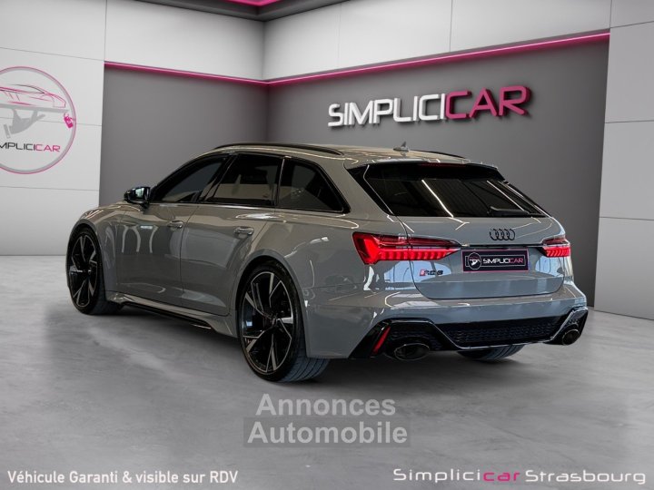 Audi RS6 AVANT V8 40 TFSI 600 Tiptronic 8 Quattro SUIVI - LASER - FREINS CERAMIQUE - CAM360 3D - TOIT OUVRANT - KEYLESS GO - PACK ASSIST - 3
