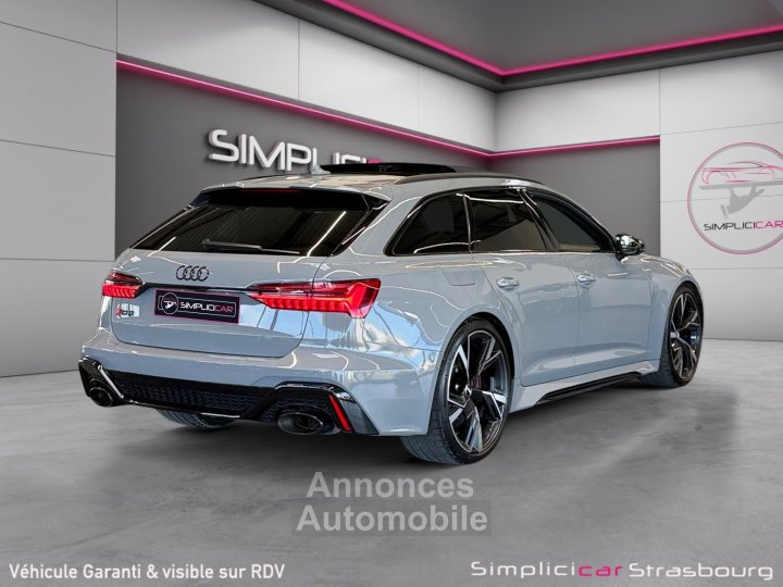 Audi RS6 AVANT V8 40 TFSI 600 Tiptronic 8 Quattro SUIVI - LASER - FREINS CERAMIQUE - CAM360 3D - TOIT OUVRANT - KEYLESS GO - PACK ASSIST - 8