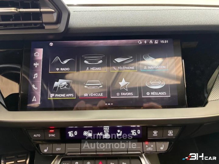 Audi S3 SPORTBACK 20 TFSI 310 QUATTRO S-TRONIC BVA VEHICULE ORIGINE FRANCE PAS DE MALUS - 15
