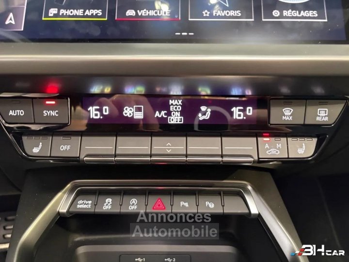 Audi S3 SPORTBACK 20 TFSI 310 QUATTRO S-TRONIC BVA VEHICULE ORIGINE FRANCE PAS DE MALUS - 16