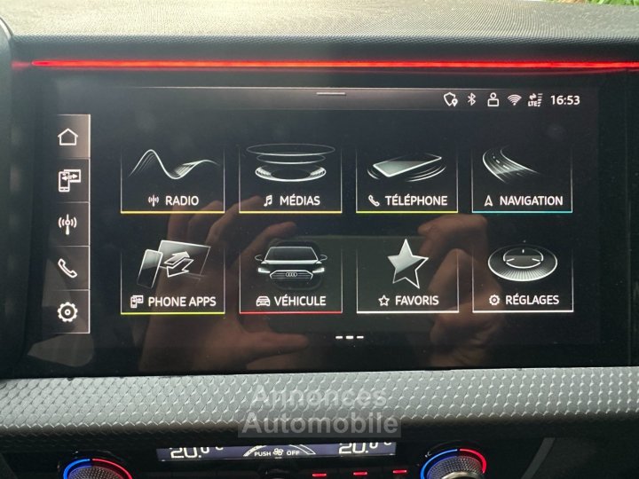Audi A1 Sportback ADVANCED 116 ch 30 TFSi S tronic 7 - Apple CarPlay / Android Auto - 12
