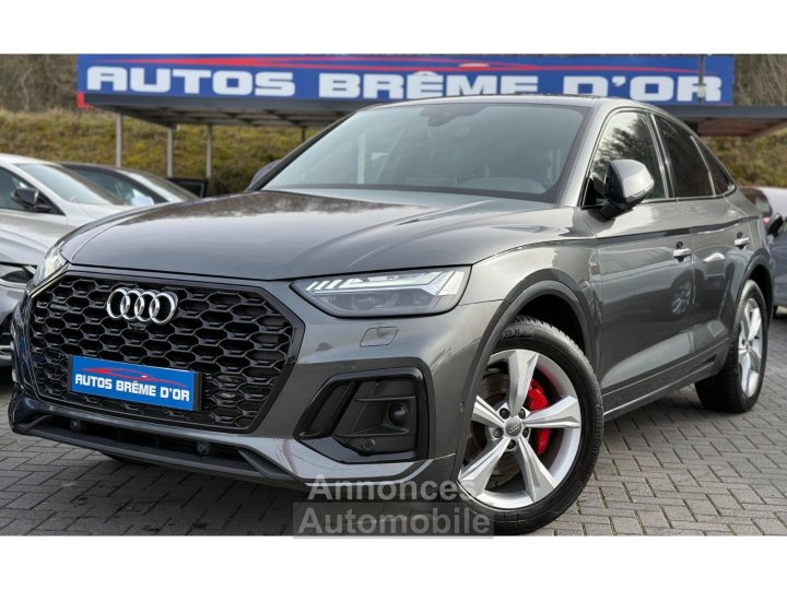 Audi Q5 Sportback 399/mois GARANTIE 6 ANS 4X4 40 TDI 204ch QUATTRO S TRONIC 7 S LINE Camera COCKPIT M&eacute;plat BANG OLUFSEN FullLED 1&egrave;re MAIN Origine fran&ccedil;aise - 1