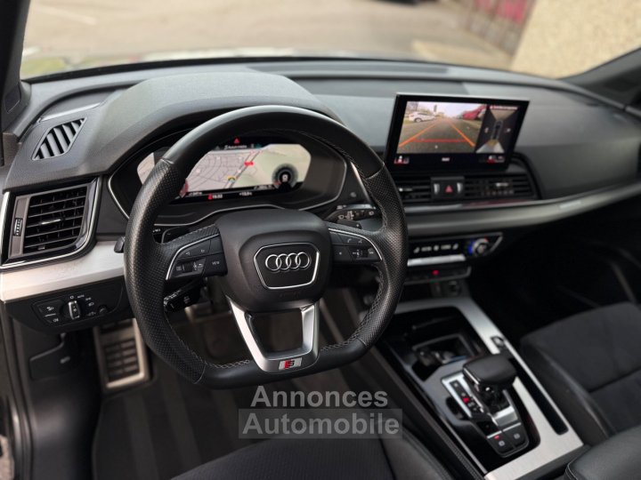 Audi Q5 Sportback 399/mois GARANTIE 6 ANS 4X4 40 TDI 204ch QUATTRO S TRONIC 7 S LINE Camera COCKPIT M&eacute;plat BANG OLUFSEN FullLED 1&egrave;re MAIN Origine fran&ccedil;aise - 11