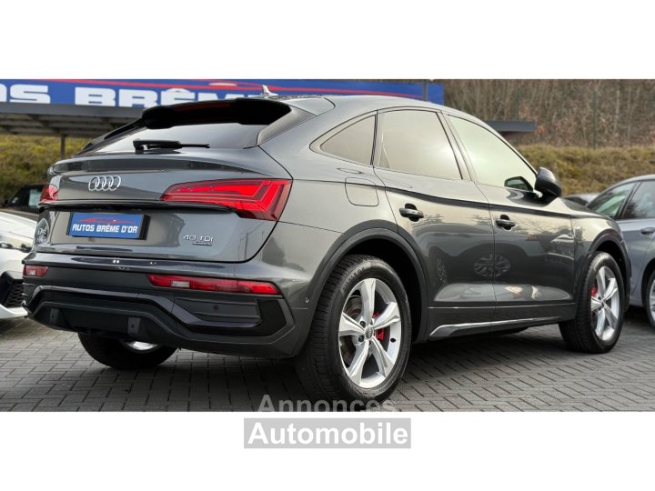 Audi Q5 Sportback 399/mois GARANTIE 6 ANS 4X4 40 TDI 204ch QUATTRO S TRONIC 7 S LINE Camera COCKPIT M&eacute;plat BANG OLUFSEN FullLED 1&egrave;re MAIN Origine fran&ccedil;aise - 24