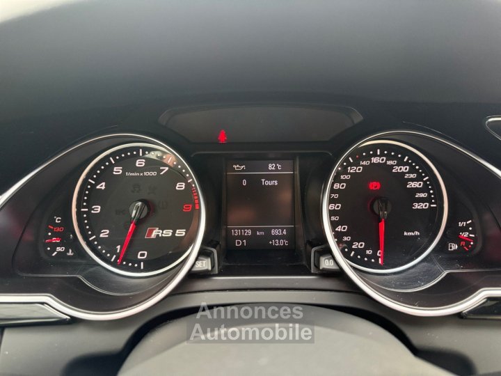 Audi RS5 V8 42 FSi 450 Quattro S Tronic 7 Garantie 12 Mois Suivi Complet - 14