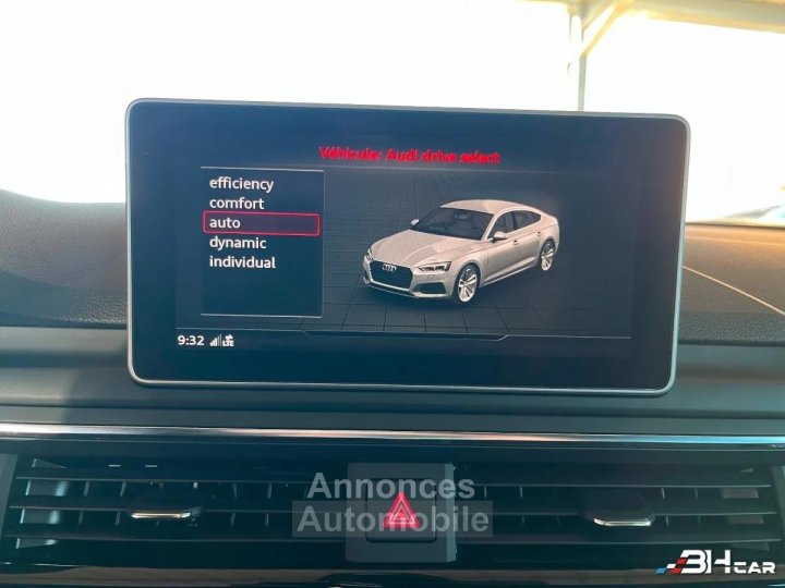 Audi A5 SPORTBACK 20 TFSI 190 S LINE - Bang & Olufsen - Si&egrave;ges chauffants - Acc - Suvi complet - 23